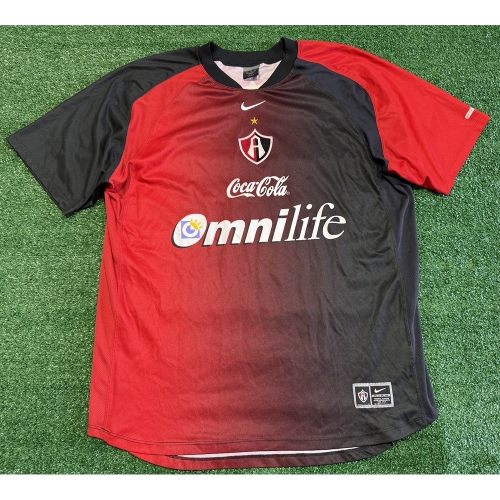Vintage Nike Dri-Fit Atlas De Guadalajara Authentic Soccer‎ Jersey Men's XL Rare